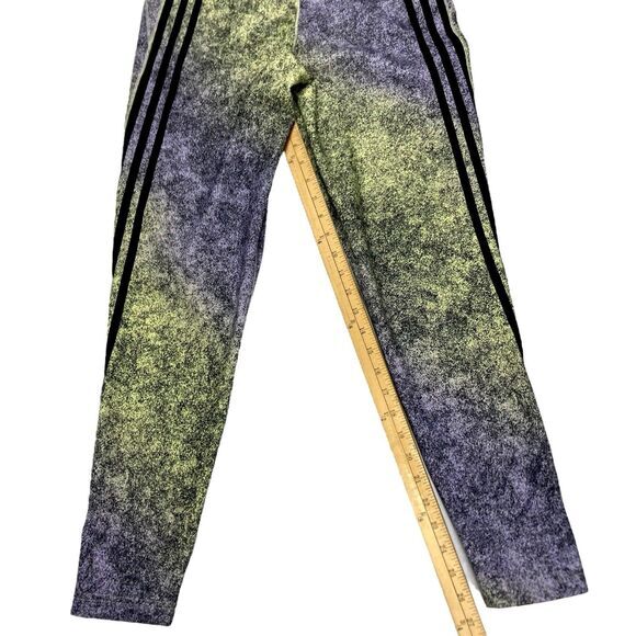 Adidas Feel Brilliant 7/8 Training Leggings L Yellow Tint Black Athletic Pull On - Picture 12 of 15